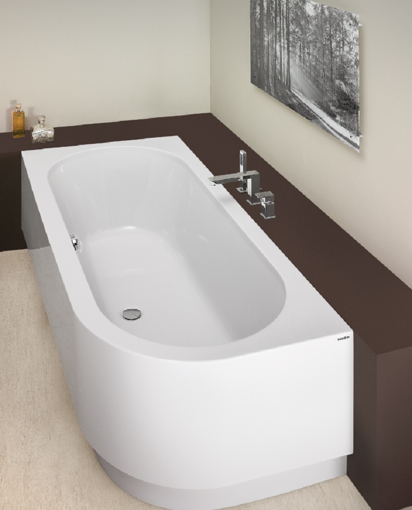 Hoesch Happy D. baignoire d’angle 180x80 cm côté gauche blanc 6485.010