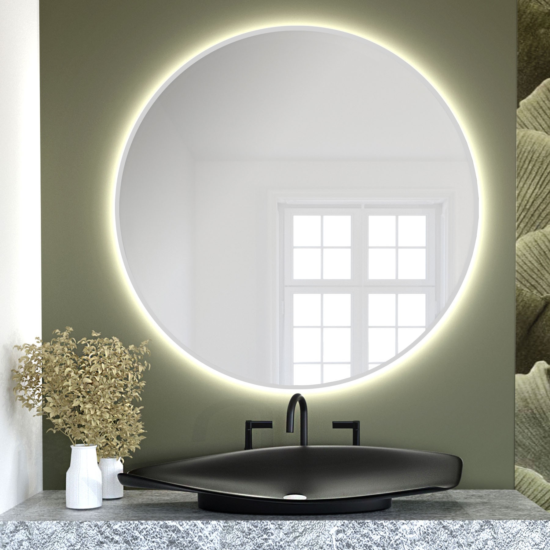 Baltica Design Bright miroir 70x70 cm circulaire avec éclairage blanc 5904107900124