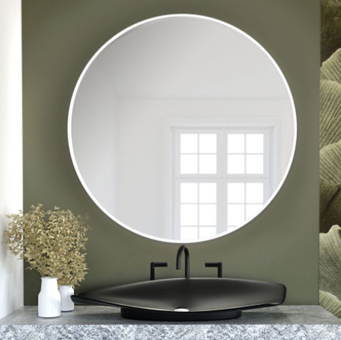 Baltica Design Tiny Border Round miroir 50x50 cm circulaire blanc 5904107904320
