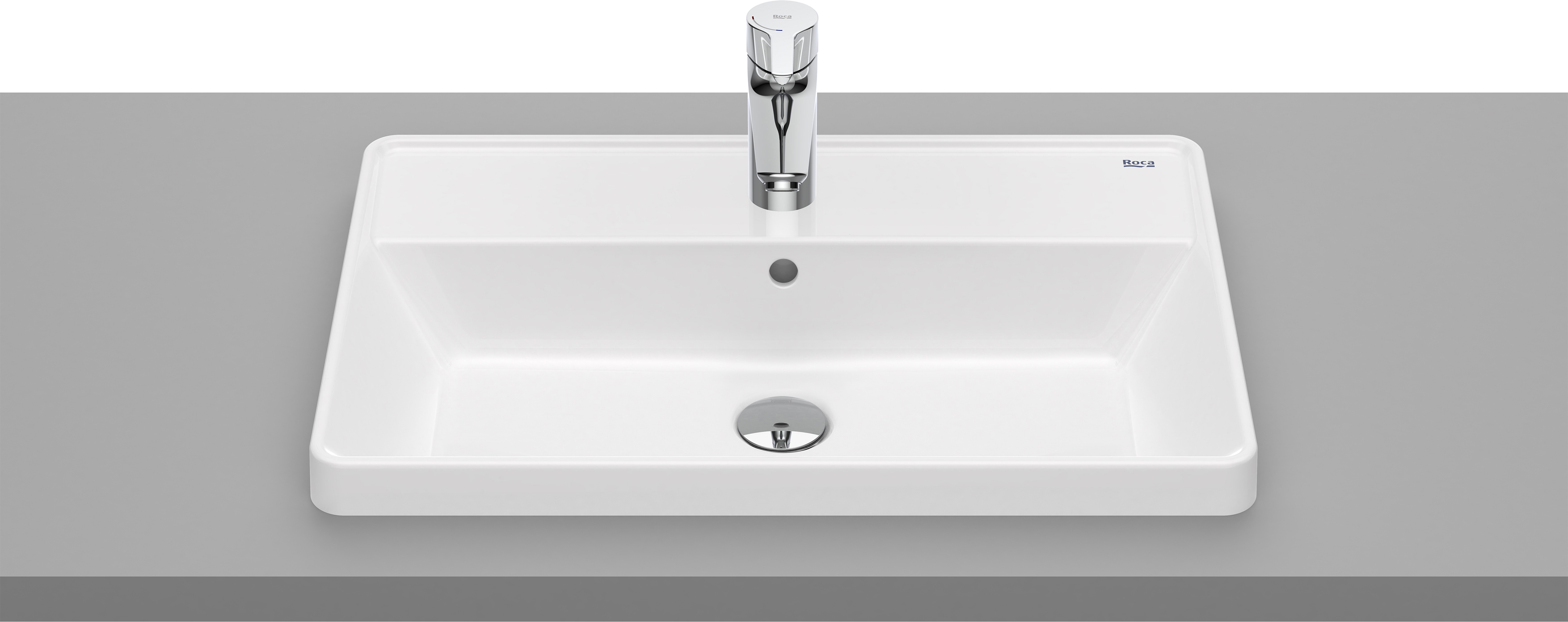 Roca Gap Square lavabo 60x39 cm rectangulaire encastrée blanc A3270YA000