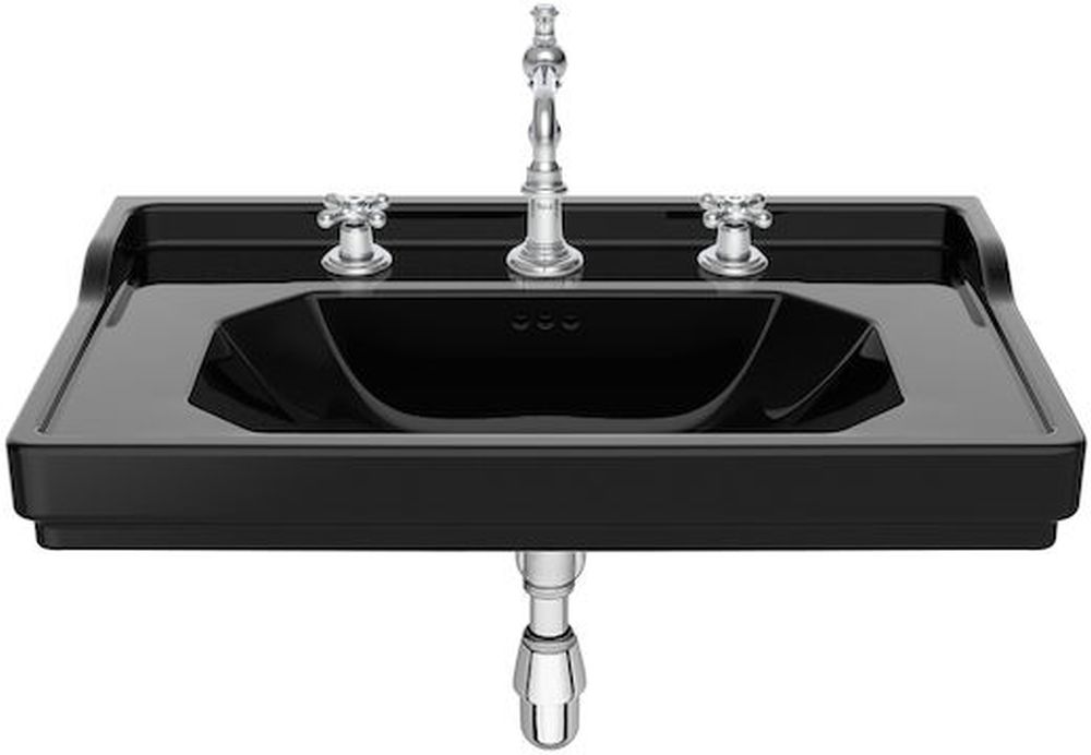 Roca Carmen lavabo 80x50 cm rectangulaire classique noir A3270A0563