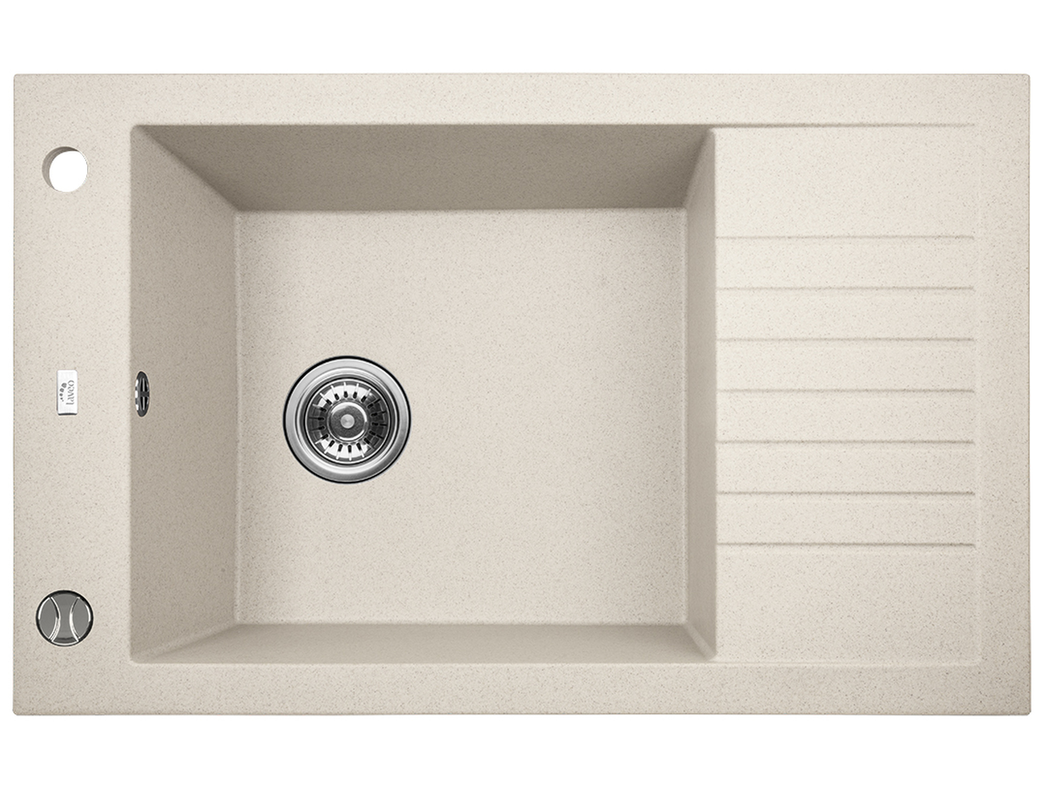 Laveo Pionier évier en granit 78x50 cm beige SBR413T