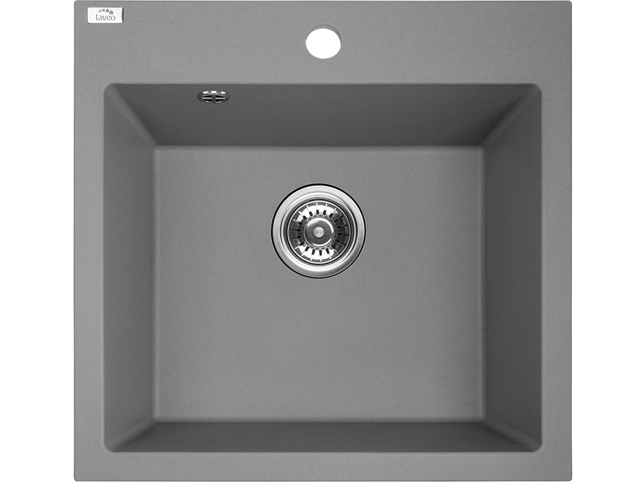 Laveo Alena évier en granit 49x49 cm gris/graphite/onyx SBA510T