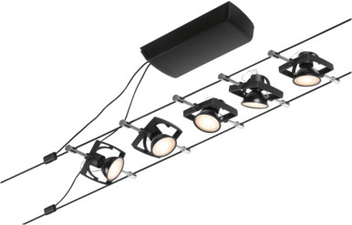 Paulmann Mac système de câbles 5x10 W noir-chrome 94434