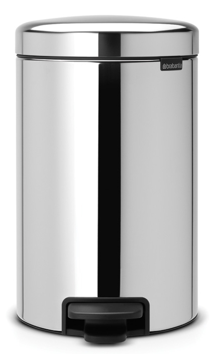 Brabantia NewIcon poubelle 12 l acier-noir 113581