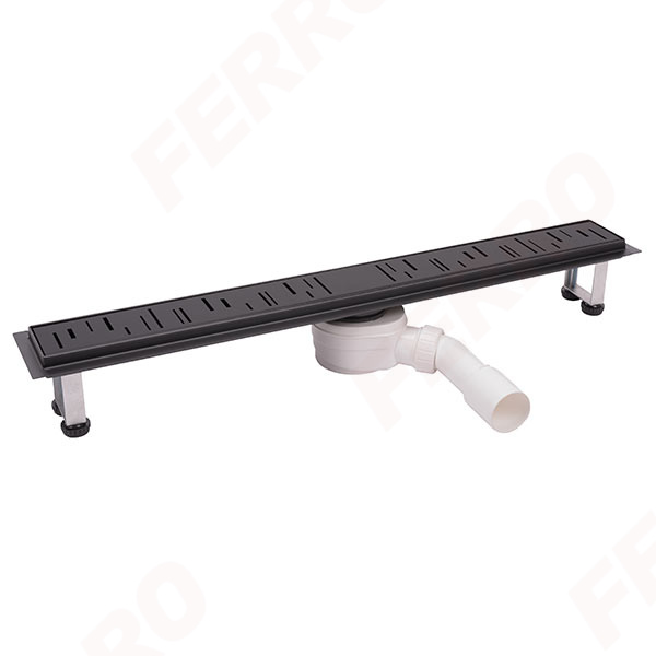 Ferro Ora drain de douche 80 cm noir OL1-80-BL