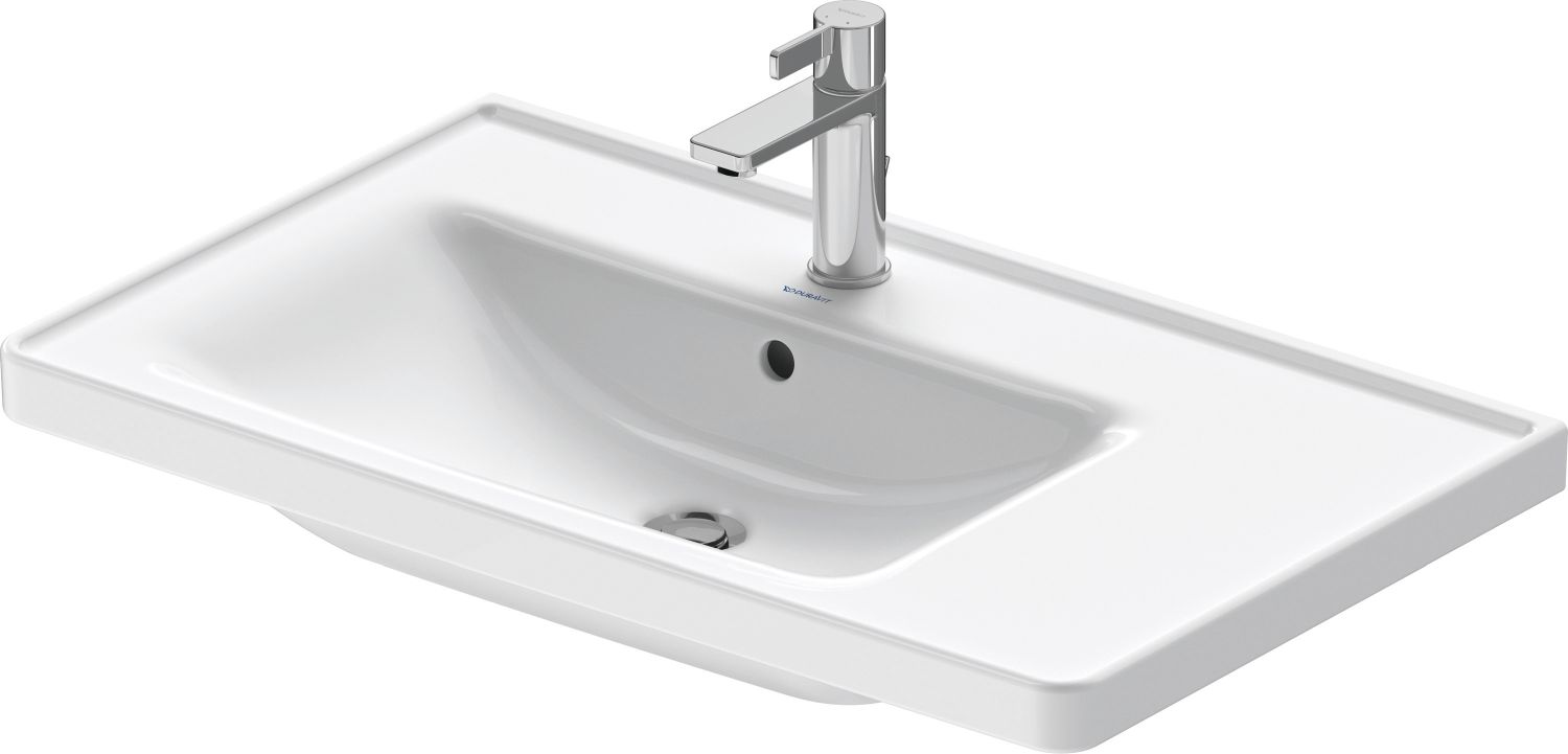 Duravit D-Neo lavabo 80x48 cm rectangulaire de meuble blanc 2369800000