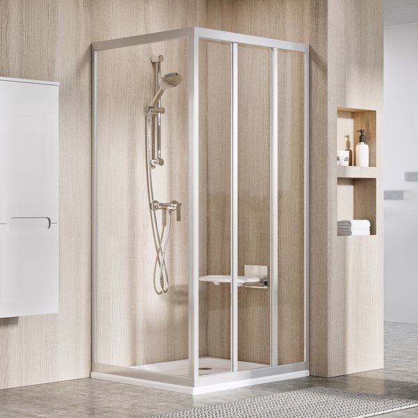 Ravak Supernova paroi de douche 90 cm blanc brillant/polystyrène 940701R211
