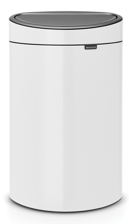 Brabantia Touch Bin poubelle 40 l blanc-gris 114984