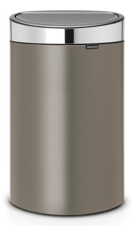 Brabantia Touch Bin poubelle 40 l chrome-gris 114885