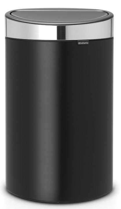 Brabantia Touch Bin poubelle 40 l chrome-noir 114847
