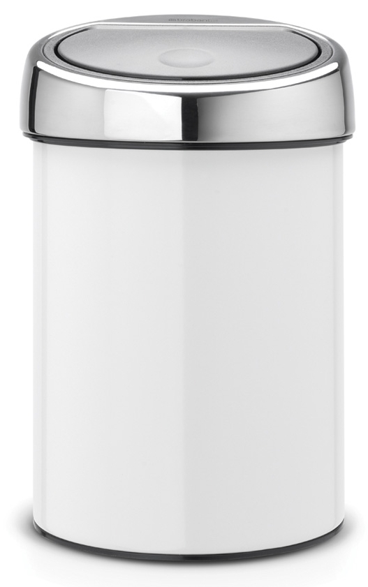 Brabantia Touch Bin poubelle 3 l chrome-blanc 364488