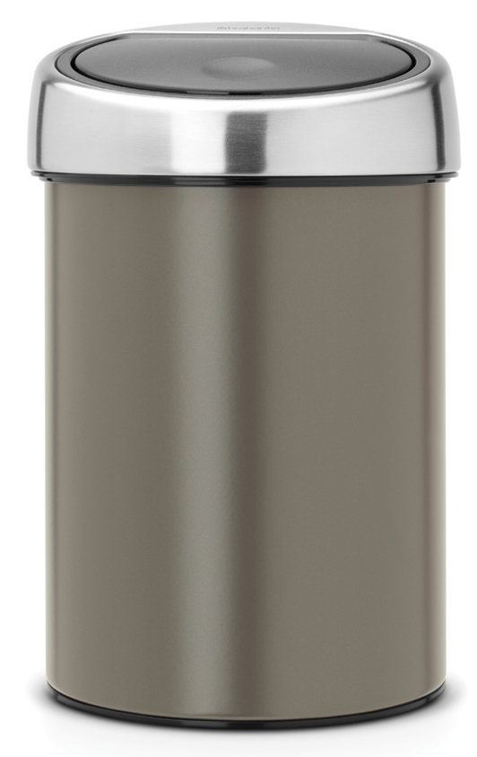 Brabantia Touch Bin poubelle 3 l chrome-gris 364464