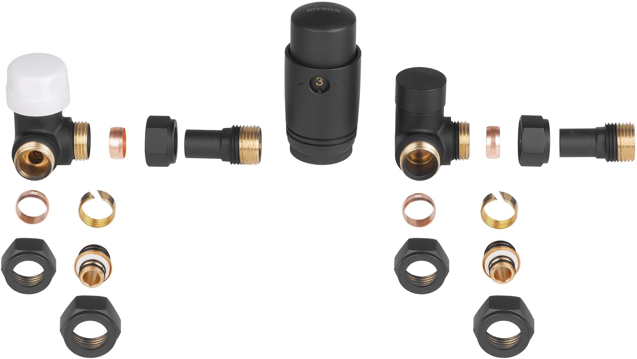 Invena PROV kit thermostatique noir CD-25-C15