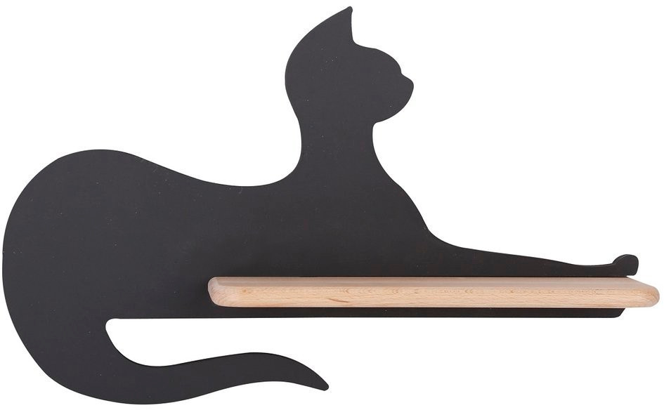 Candellux Cat applique murale 1x5 W noir-bois 21-75642