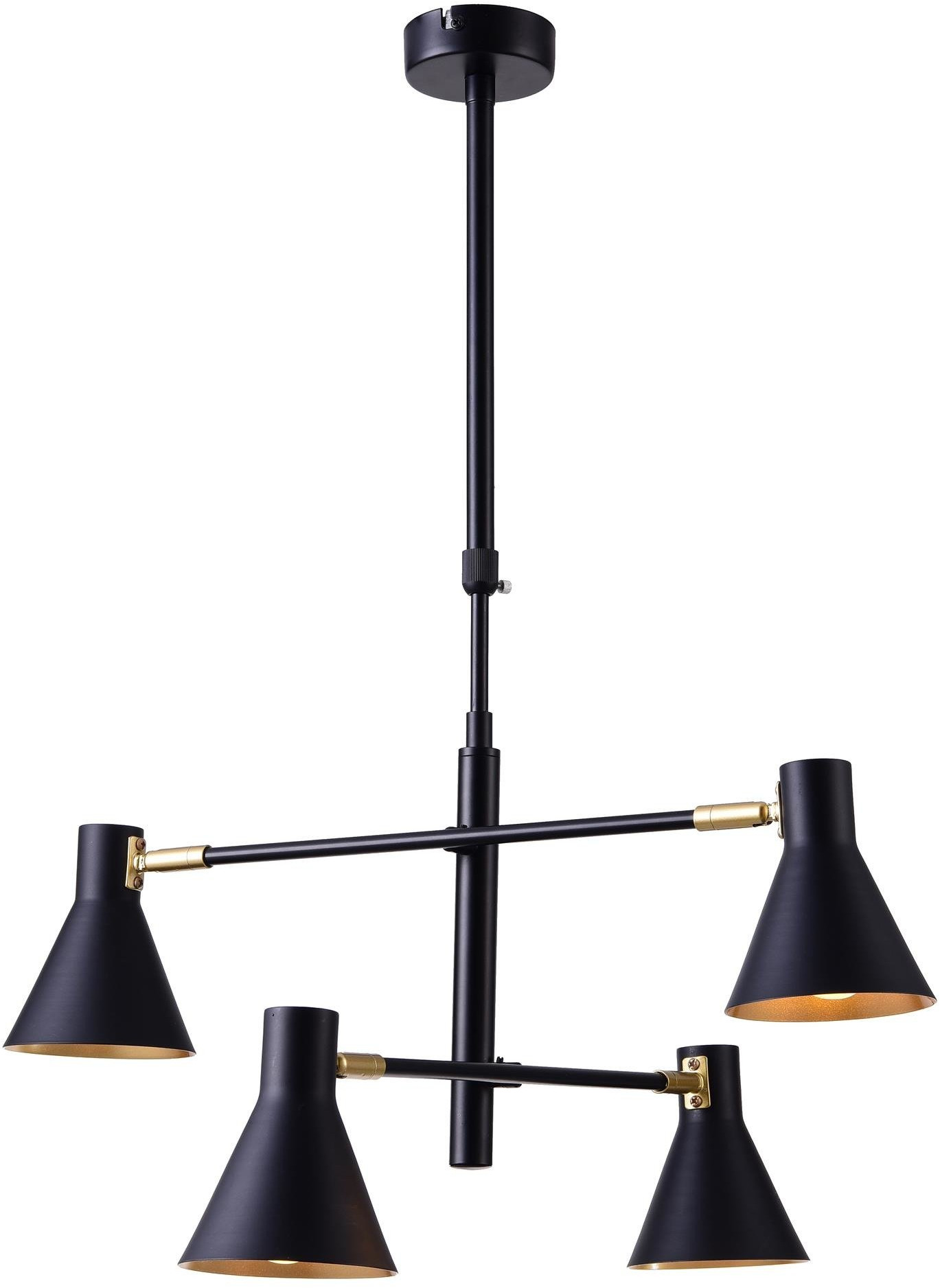 Candellux Less plafonnier 4x40 W noir-doré 34-72689