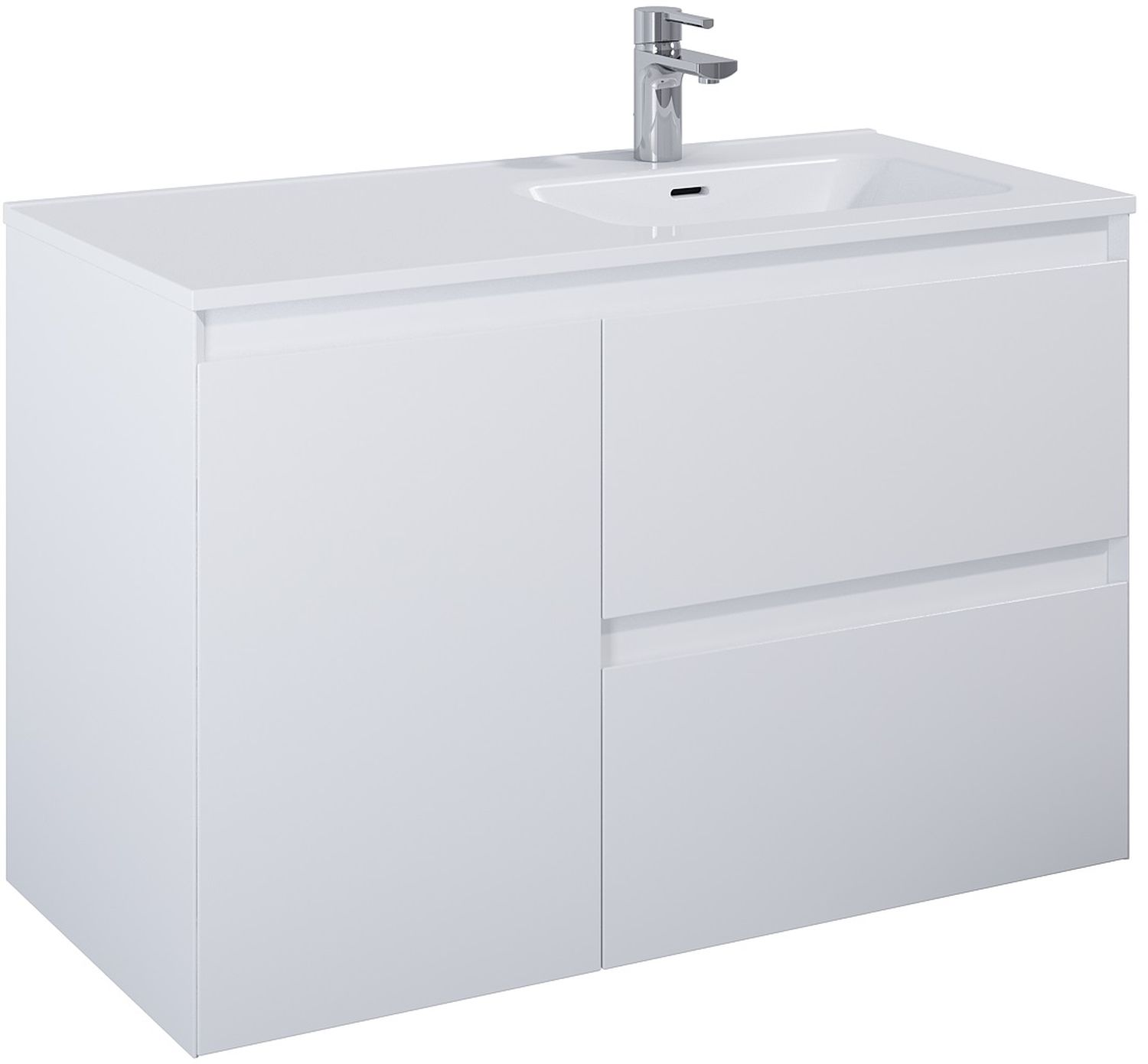 Elita Split armoire 100x45.8x63.5 cm sous-lavabo suspendu blanc RE011005055290