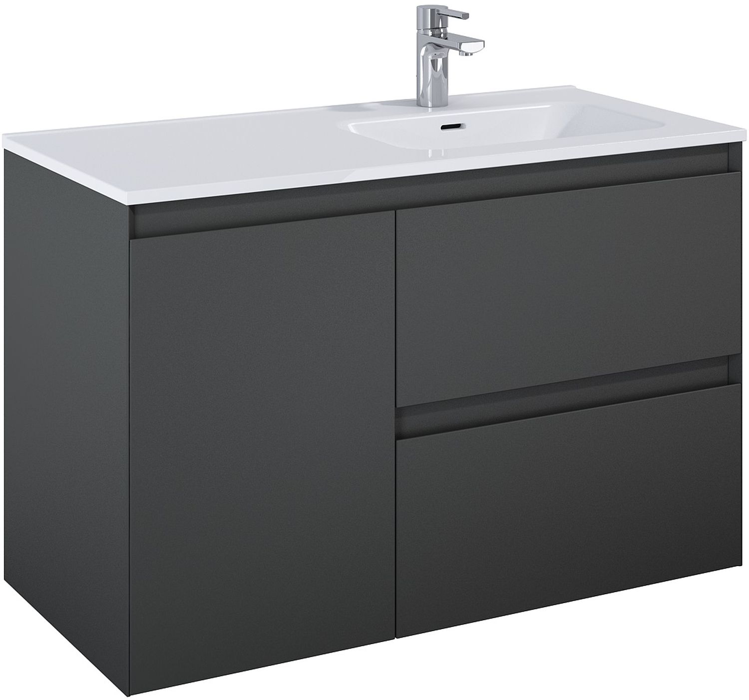 Elita Split armoire 100x45.8x63.5 cm sous-lavabo suspendu anthracite RE011005056010