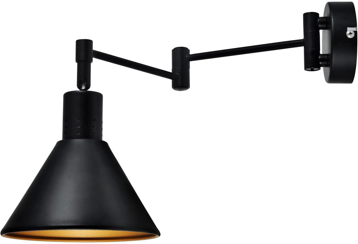 Candellux Copenhagen applique murale 1x40 W noir-doré 21-75444