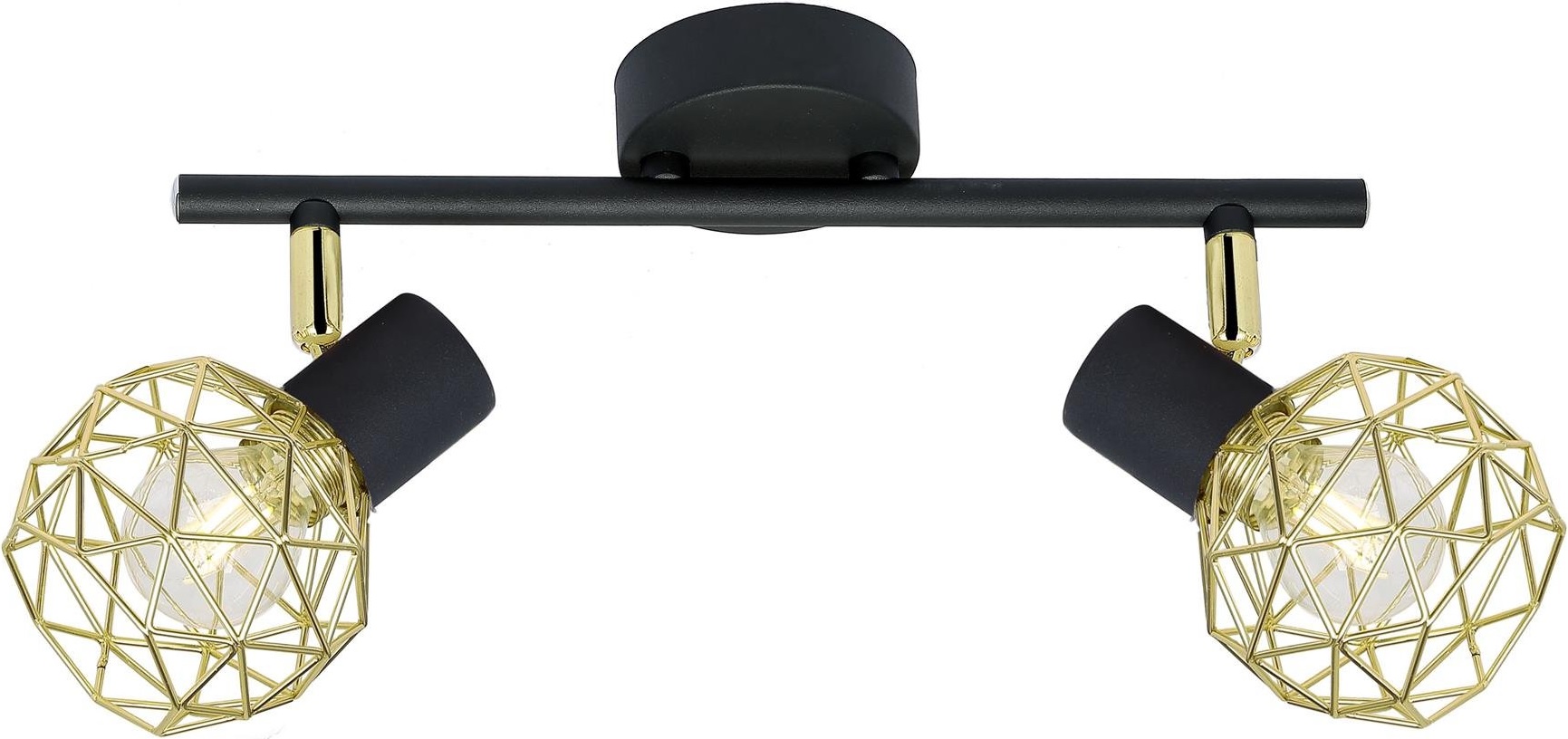 Candellux Acrobat plafonnier 2x40 W noir-doré 92-66336