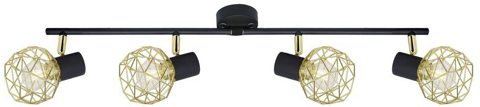 Candellux Acrobat plafonnier 4x40 W noir-doré 94-66657