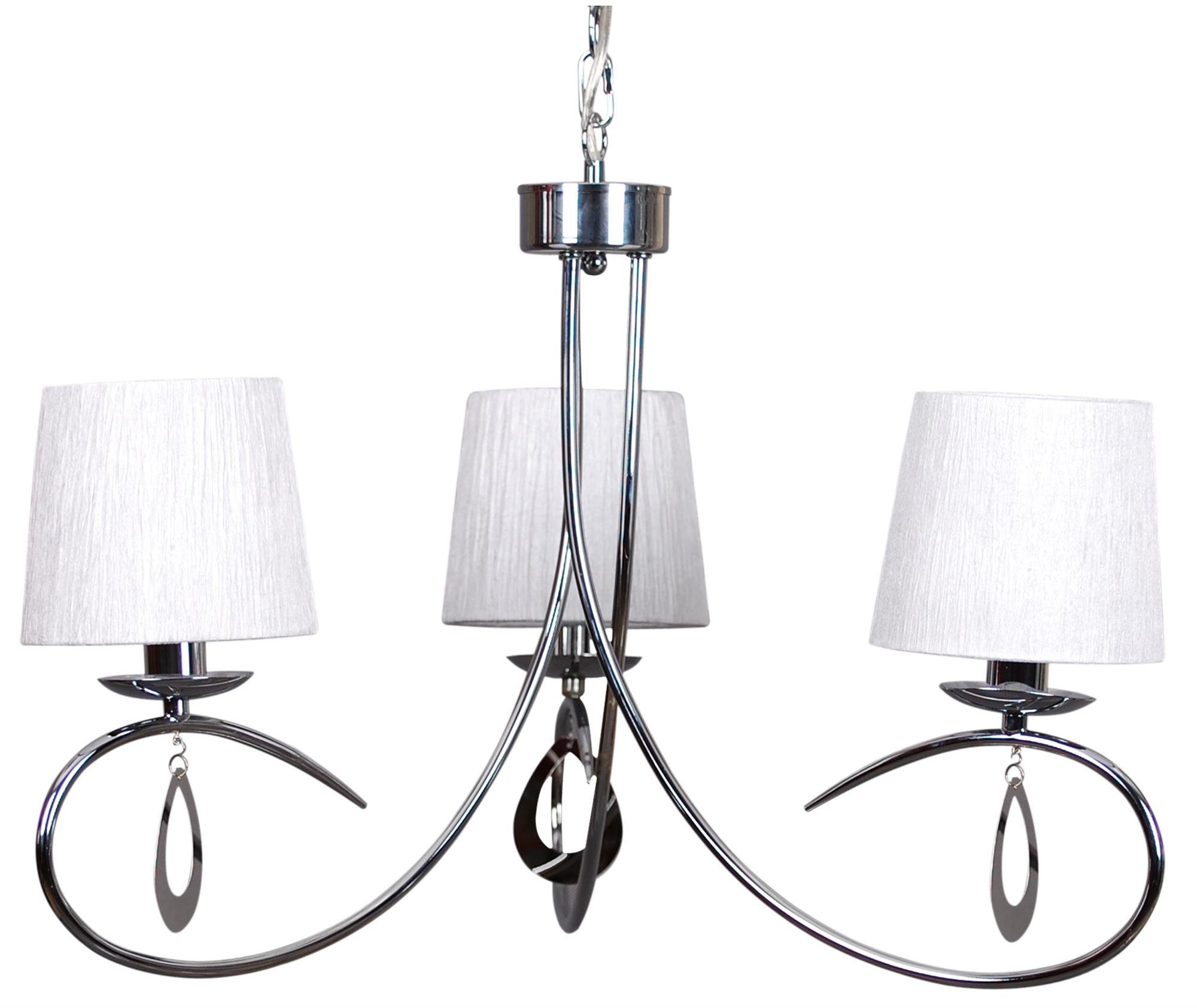Candellux Arnika lampe suspendue 3x40 W blanc-chrome 33-21663