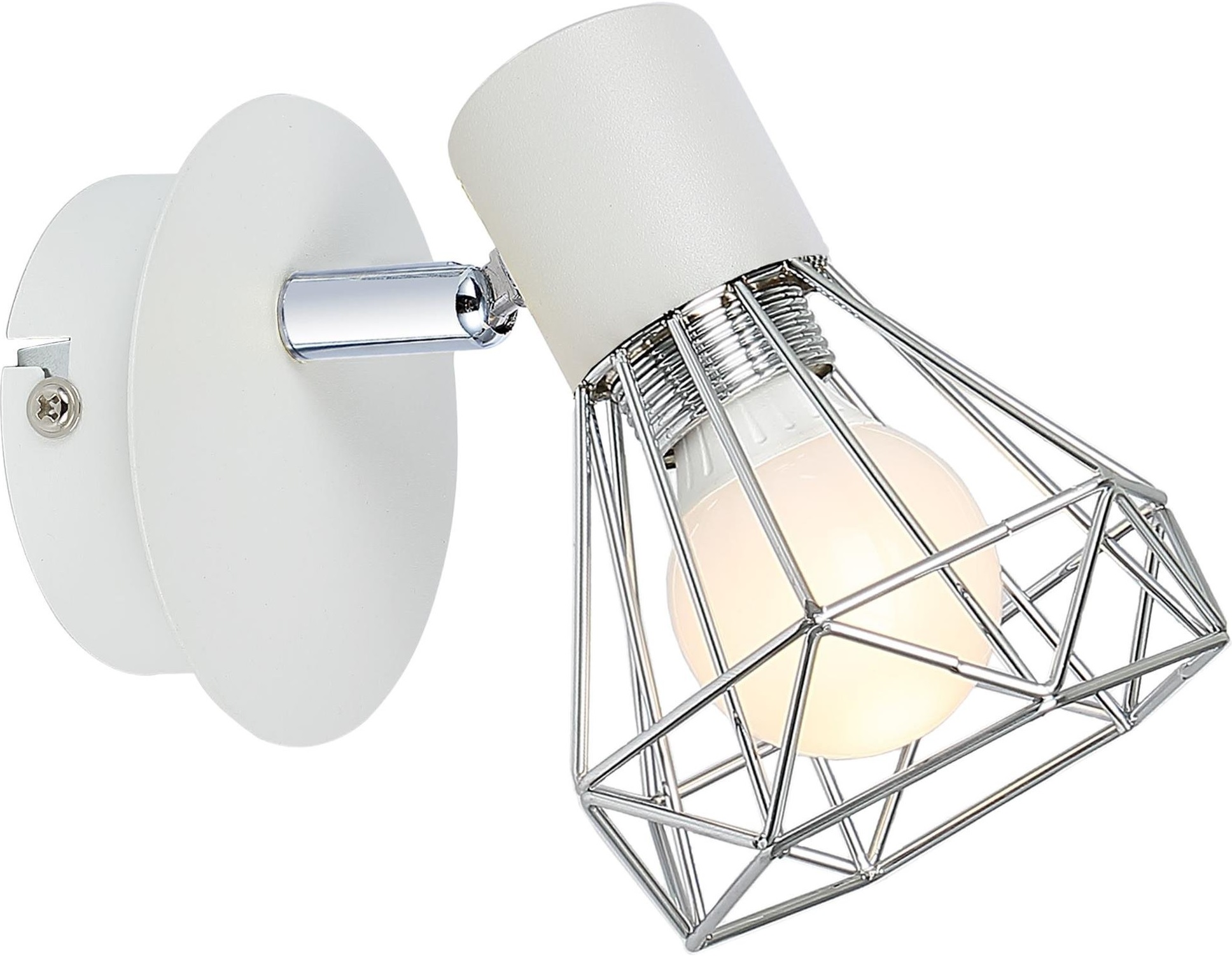 Candellux Verve applique murale 1x40 W blanc-chrome 91-61331