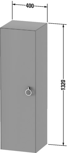 Duravit White Tulip armoire 40x36x132 cm latérale suspendue blanc WT1333R8585
