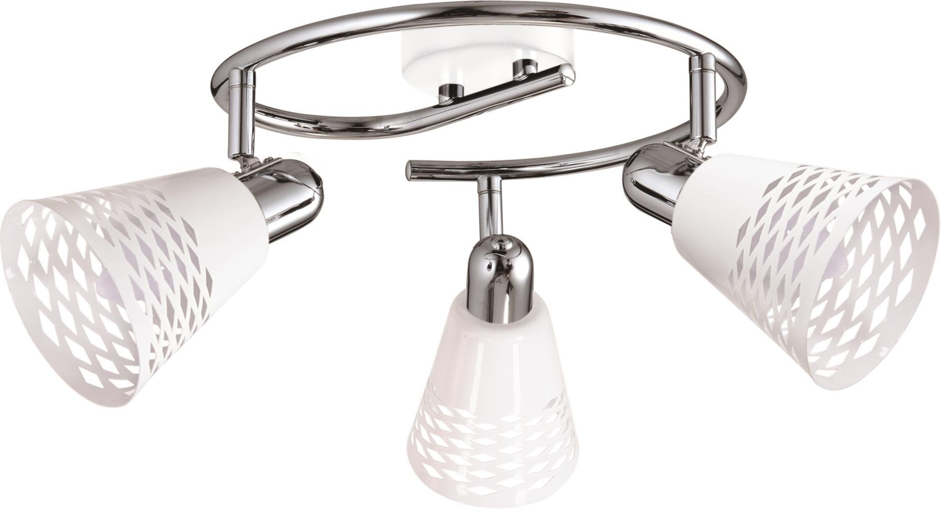 Candellux Discovery plafonnier 3x40 W blanc-chrome 98-62185