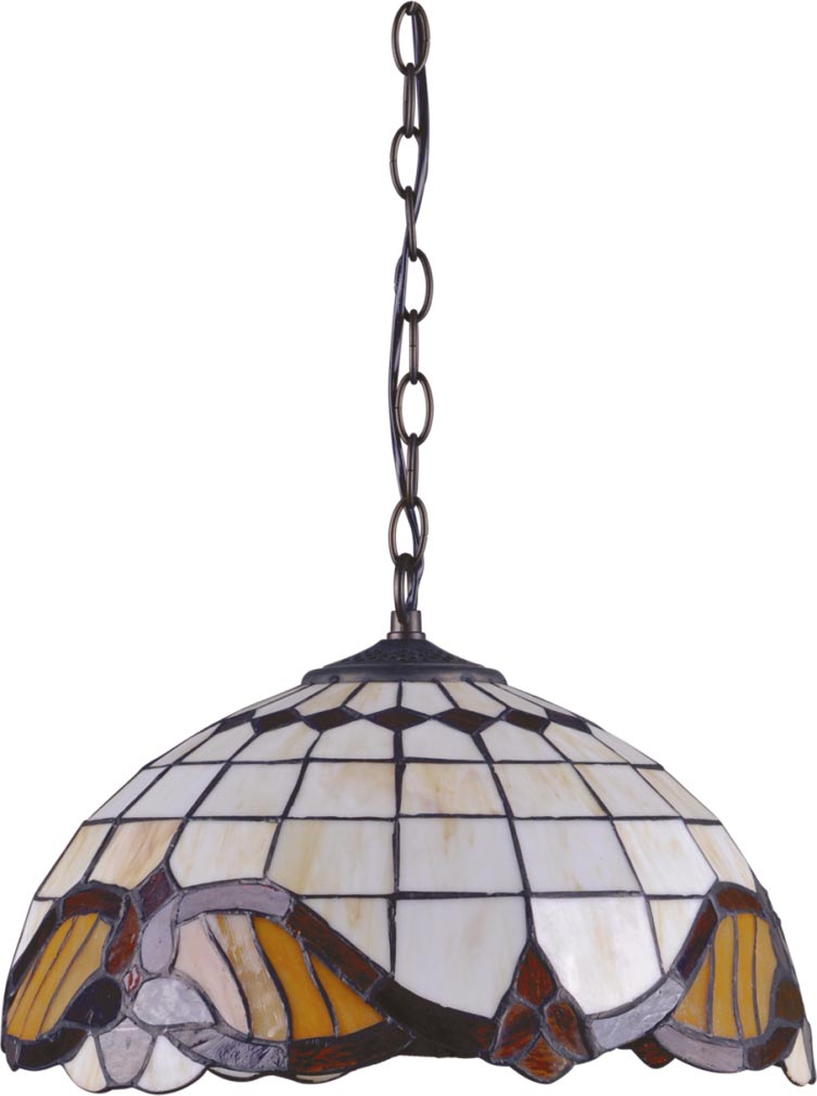 Kaja Witraż lampe suspendue 1x60 W multicolore K-P161122