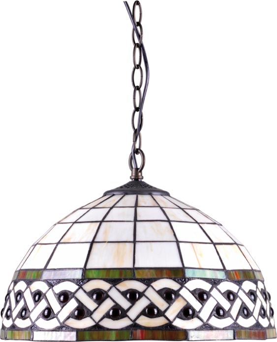 Kaja Tifany lampe suspendue 1x60 W multicolore K-P162208