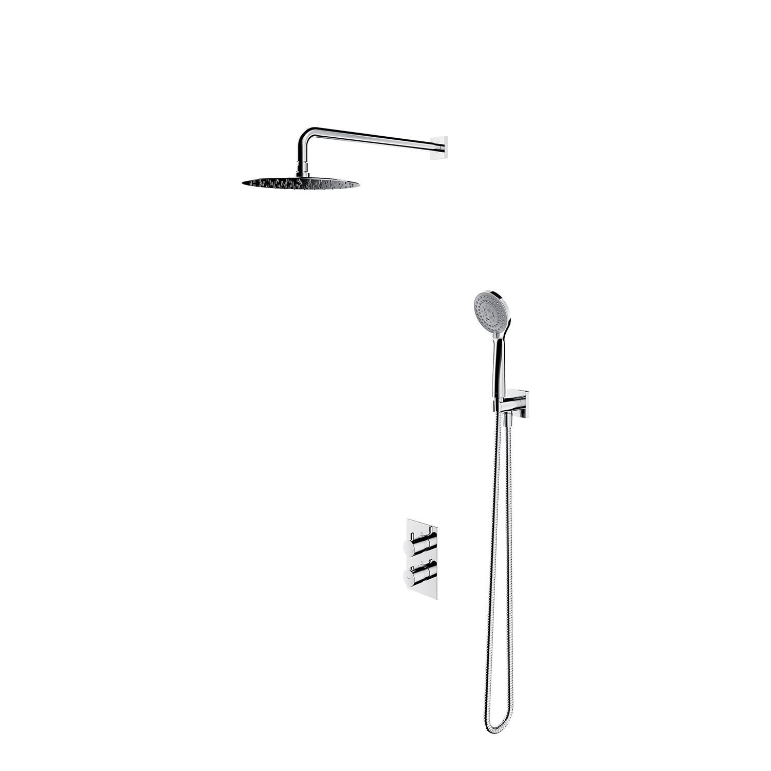 Omnires Y ensemble de douche encastré avec thermostat chrome SYSYT01XCR