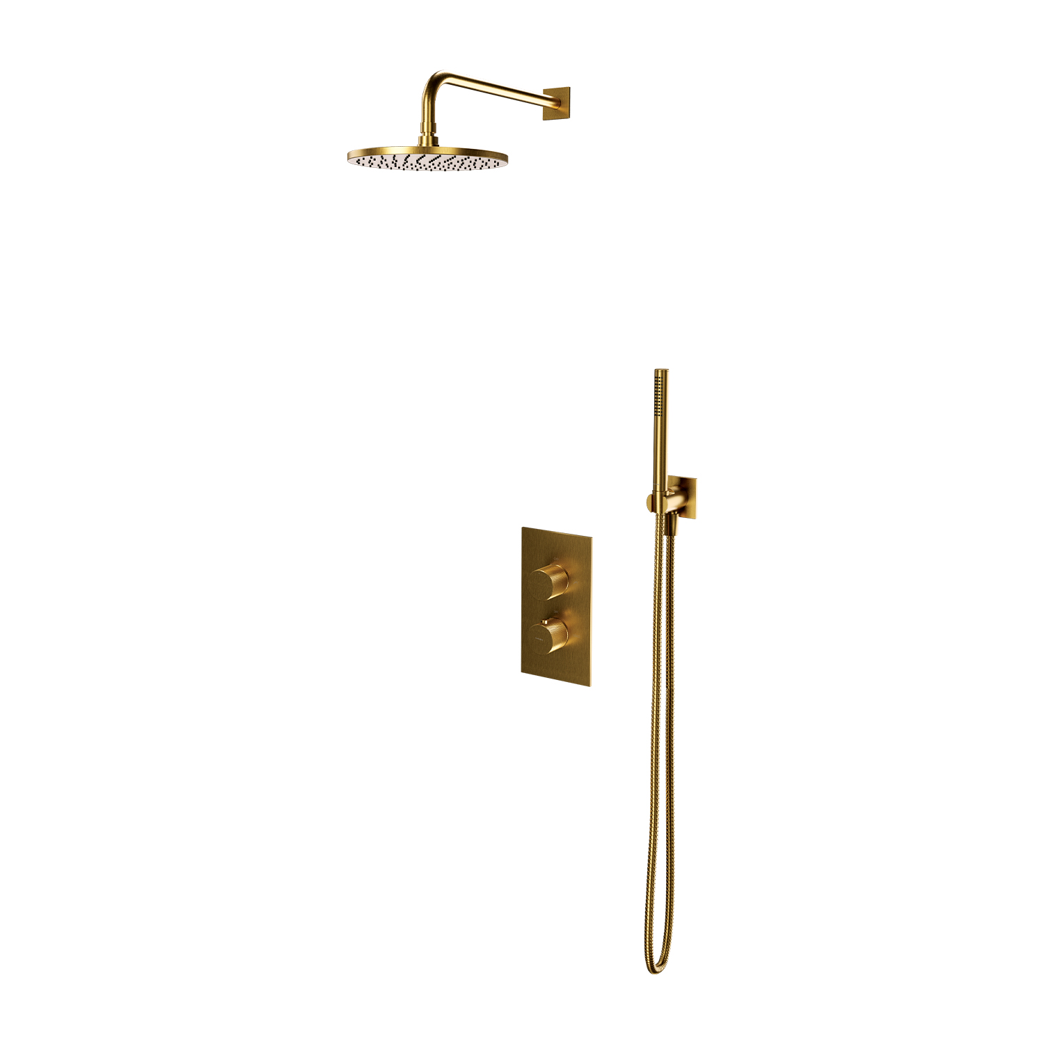 Omnires Contour ensemble de douche encastré avec thermostat oui doré SYSCT11GLB