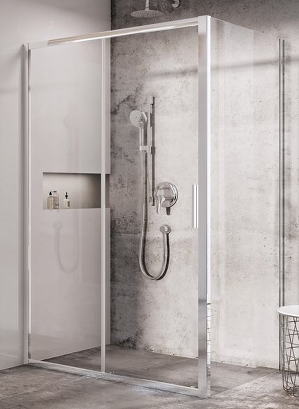 Ravak Blix paroi de douche 90 cm noir mat/verre transparent X9BM70300Z1