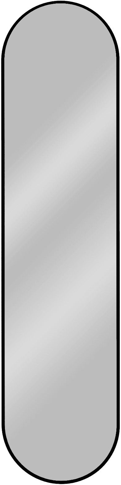 Baltica Design Tiny Border Pastille miroir 40x155 cm ovale noir 5904107905730