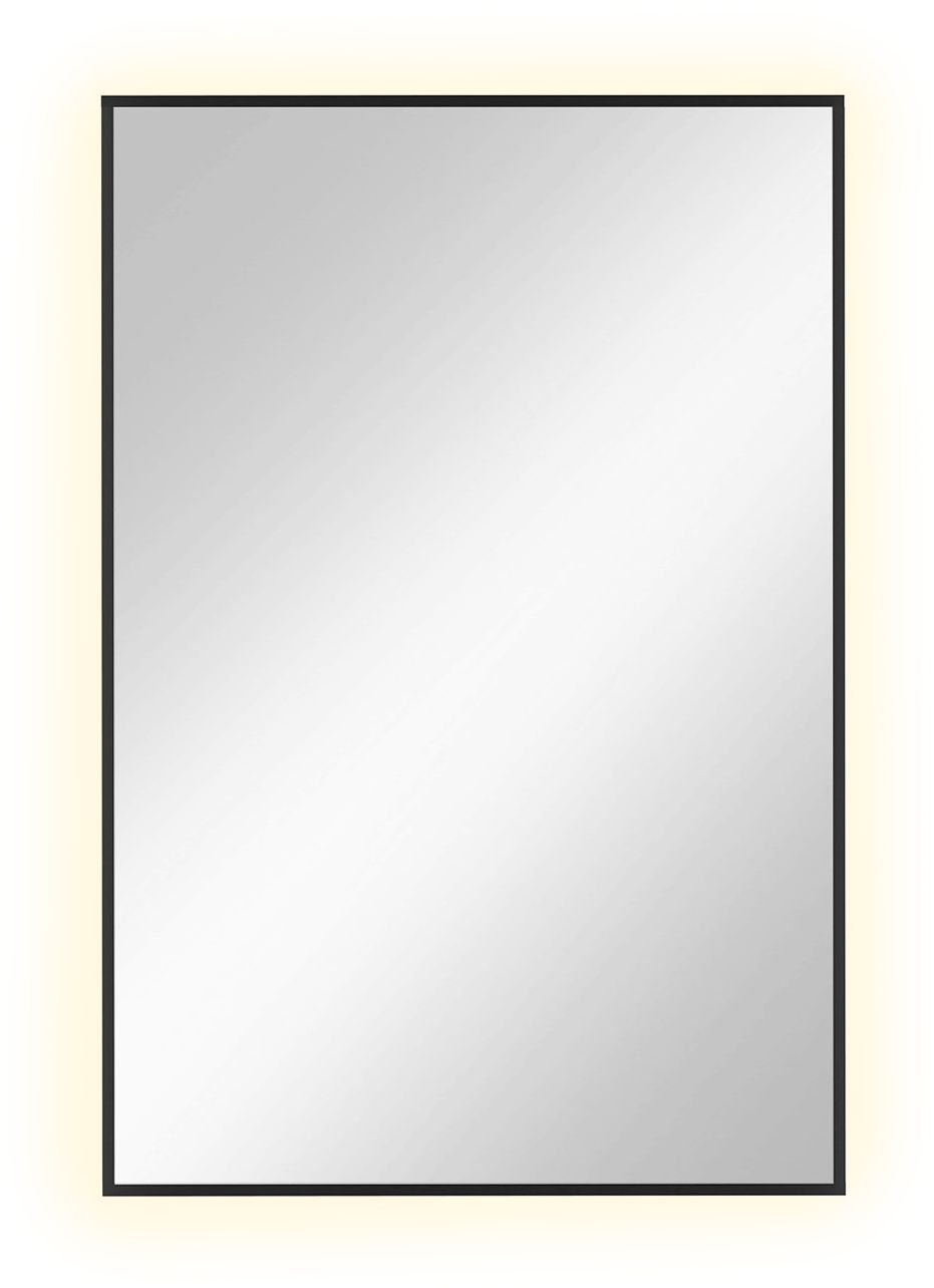 Baltica Design Tiny Border Straight miroir 60x90 cm rectangulaire avec éclairage noir 5904107904634