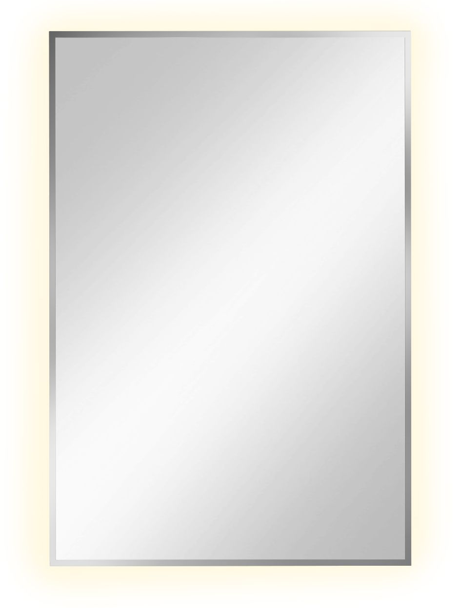Baltica Design Tiny Border Straight miroir 60x90 cm rectangulaire avec éclairage argenté 5904107904665