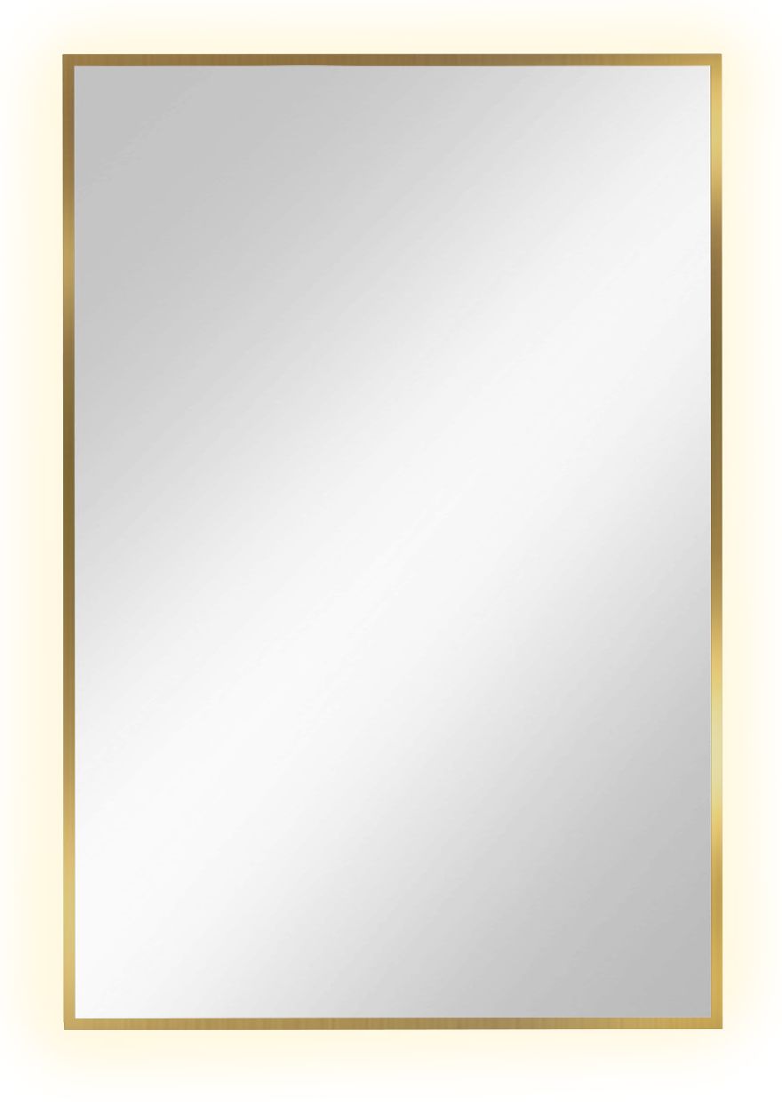Baltica Design Tiny Border Straight miroir 60x90 cm rectangulaire avec éclairage doré 5904107904696