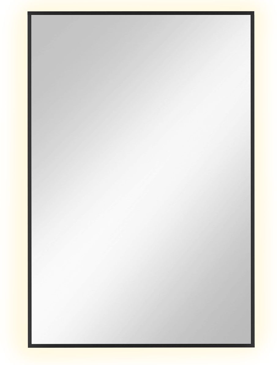 Baltica Design Tiny Border Straight miroir 60x90 cm rectangulaire avec éclairage noir 5904107904641