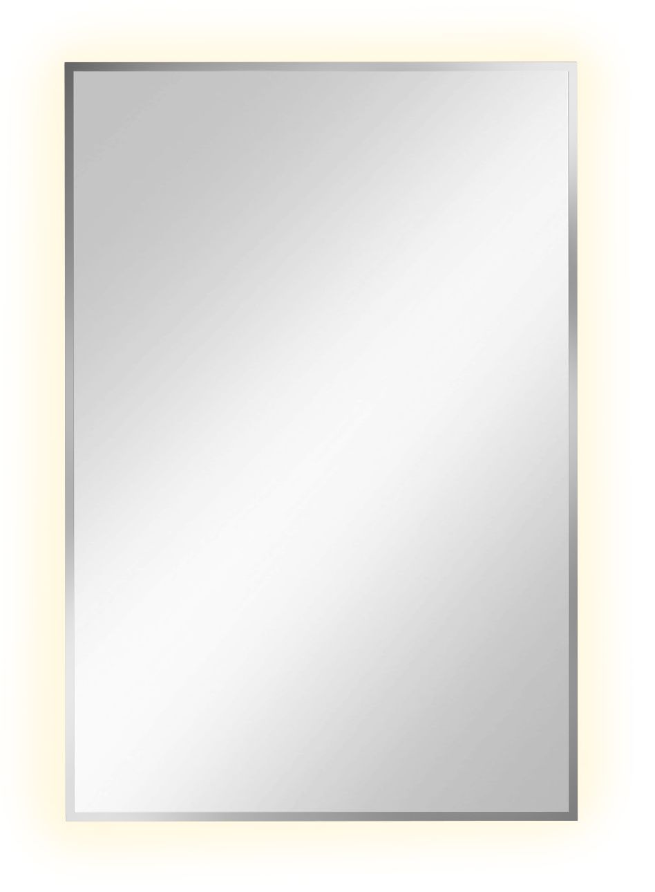 Baltica Design Tiny Border Straight miroir 60x90 cm rectangulaire avec éclairage argenté 5904107904672
