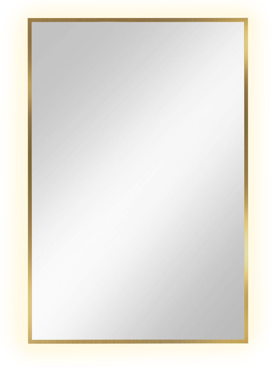 Baltica Design Tiny Border Straight miroir 60x90 cm rectangulaire avec éclairage doré 5904107904689