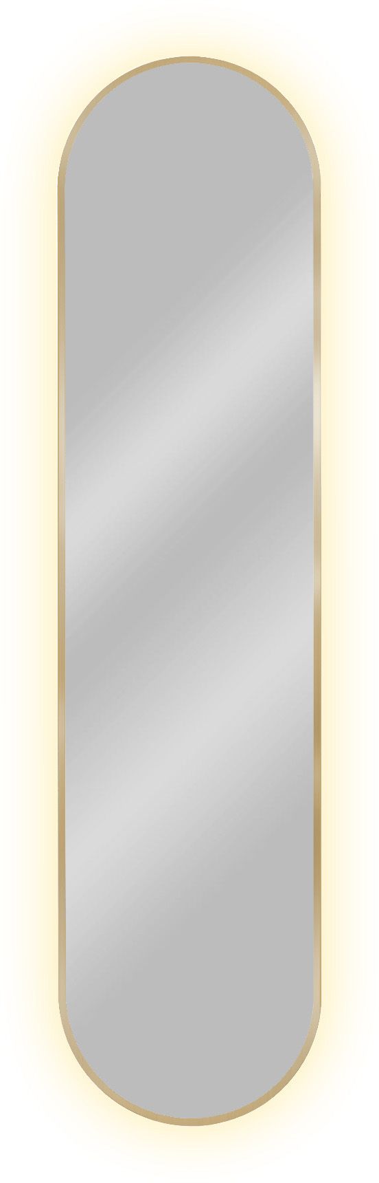 Baltica Design Tiny Border Pastille miroir 40x155 cm ovale avec éclairage doré 5904107905693