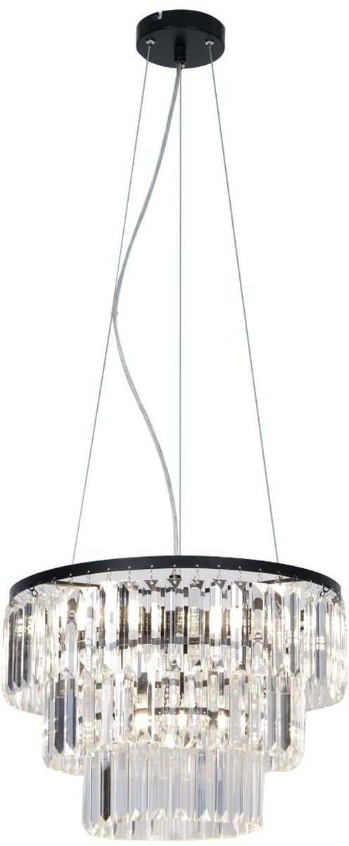 Zuma Line Tifanny lampe suspendue 4x40 W noir-cristal P17127-4