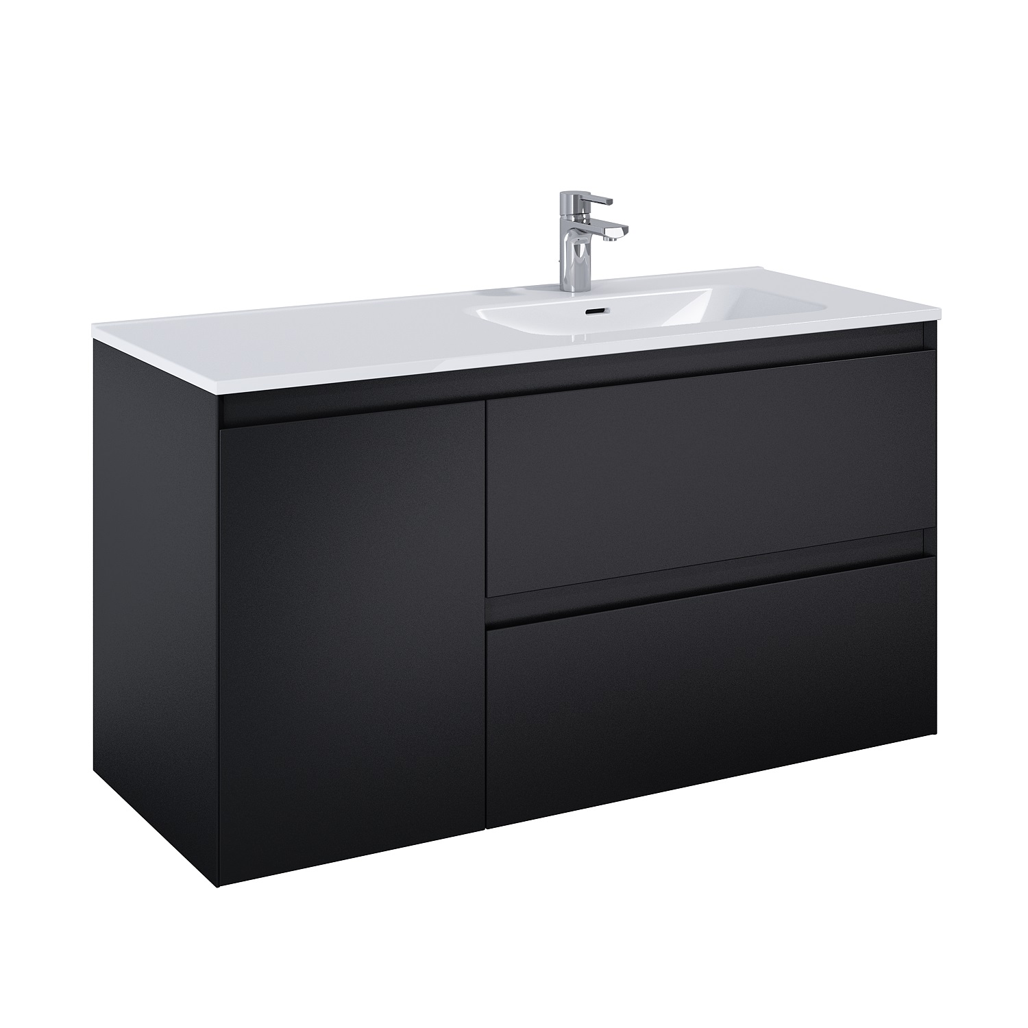 Elita Split armoire 120x45.8x63.5 cm sous-lavabo suspendu noir RE011205257160
