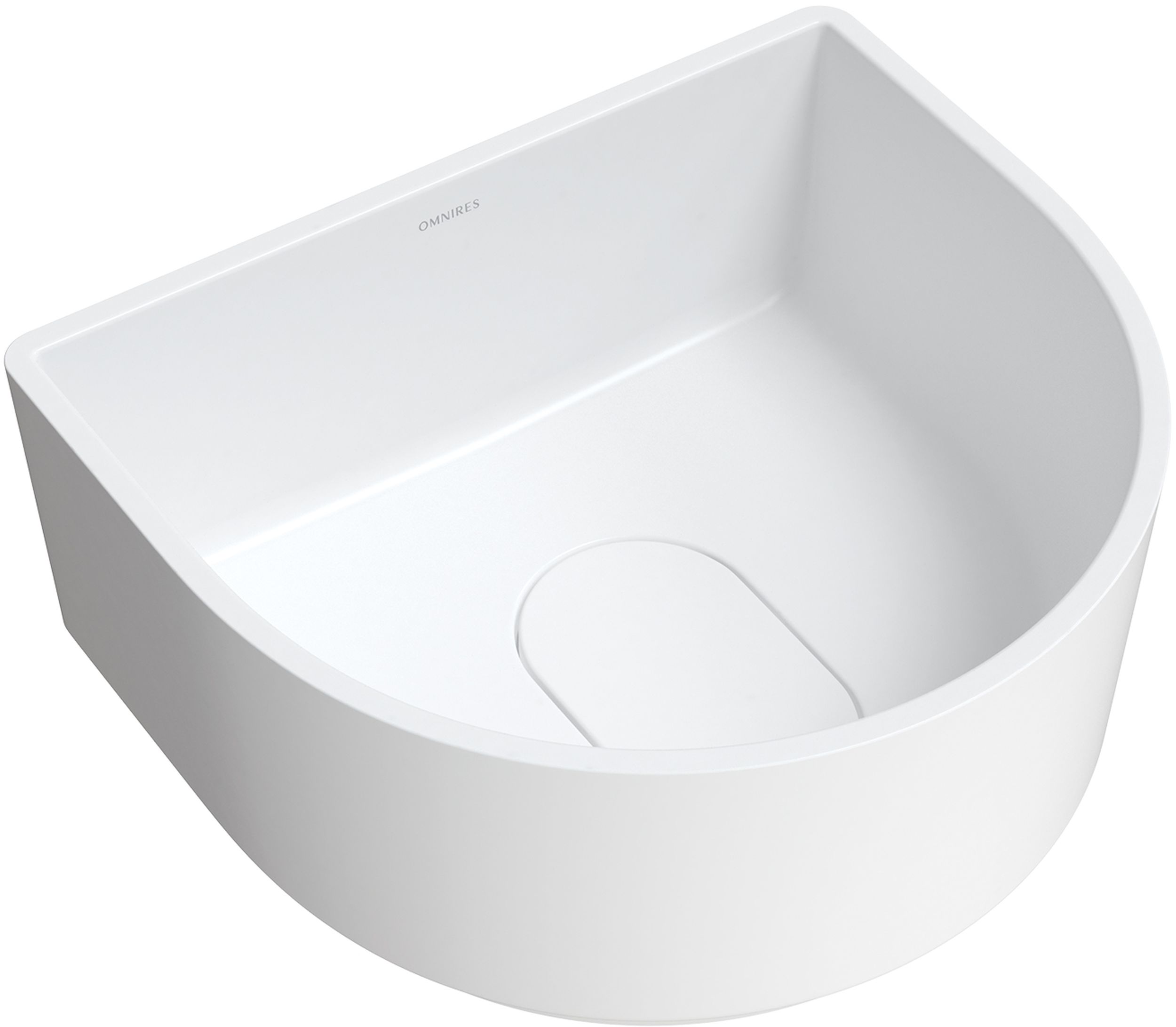 Omnires Cadence M+ lavabo 42x37 cm ovale à poser blanc mat CADENCE420BM