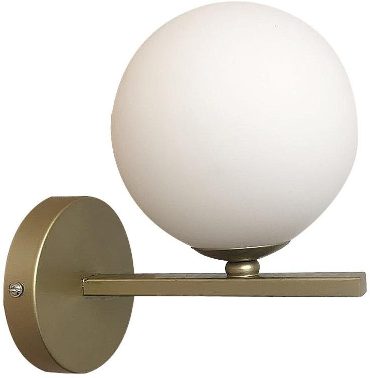 Candellux Kama applique murale 1x28 W blanc-laiton 21-73419
