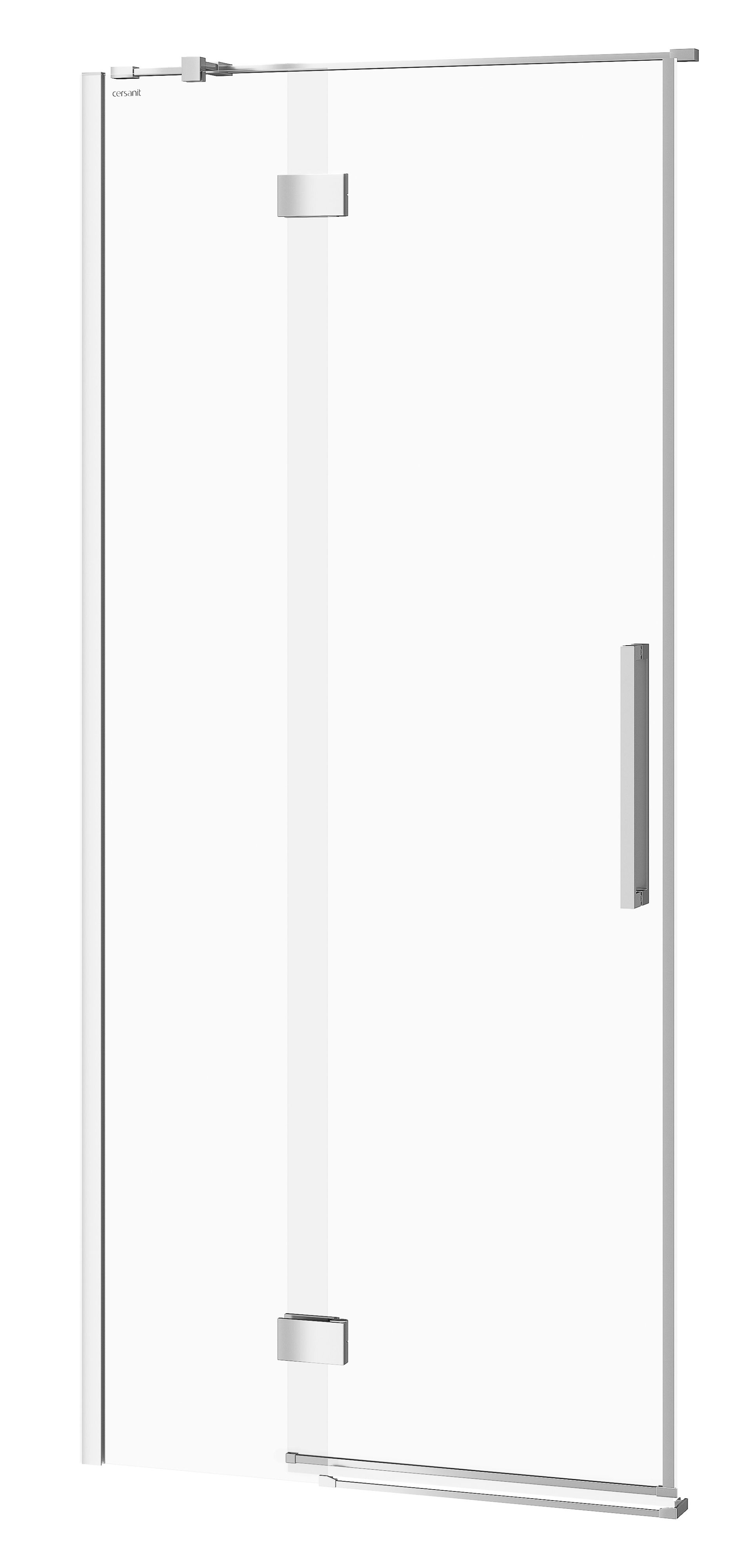 Cersanit Crea porte de douche 90 cm à ouverture basculante chrome brillant/verre transparent S159-005