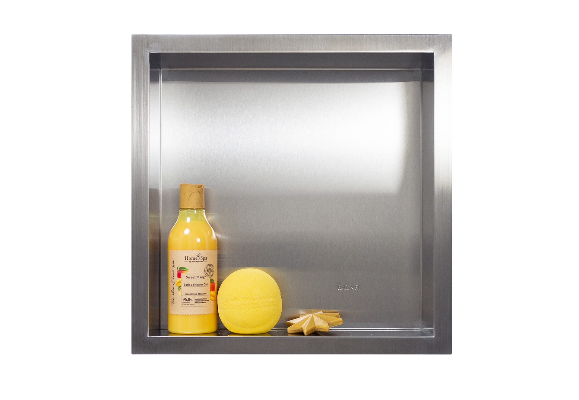 Balneo Wall-Box One Inox étagère encastrée 30 cm acier OB-IN1