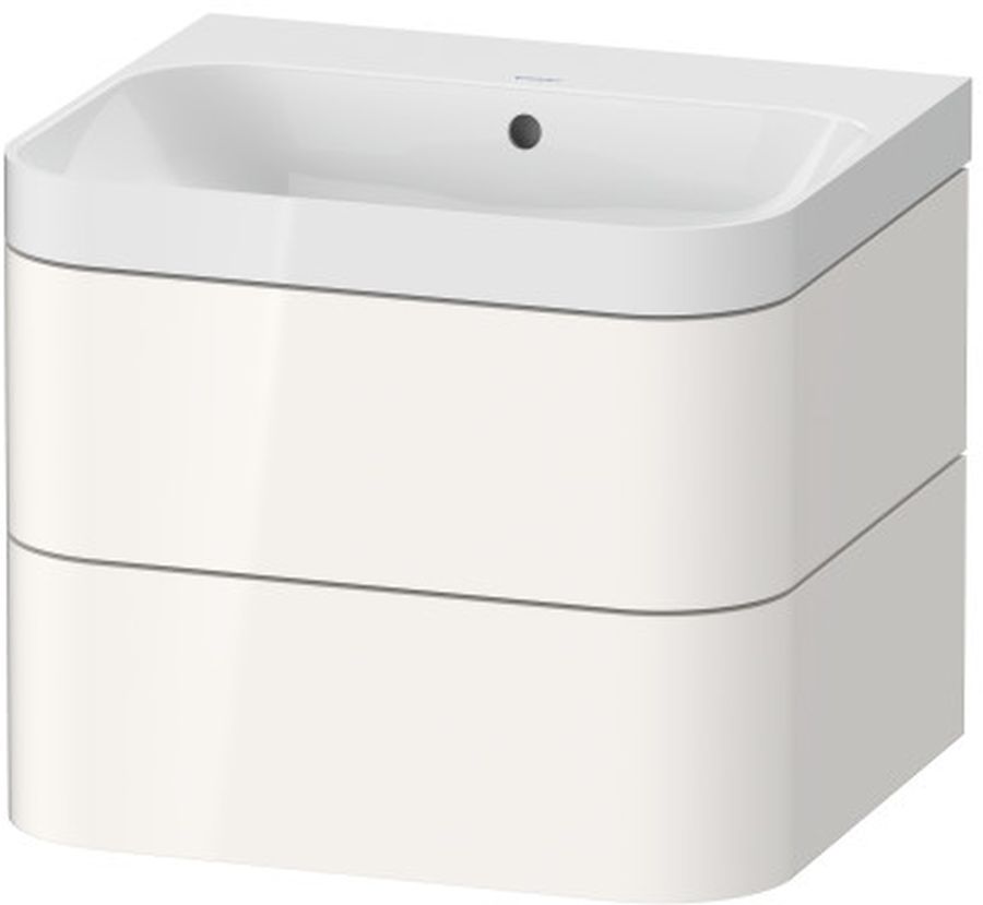 Duravit Happy D.2 lavabo avec meuble 57.5 cm blanche HP4345N2222