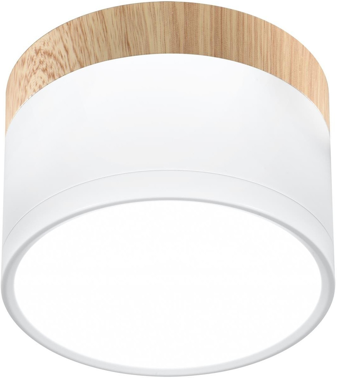 Candellux Tuba plafonnier 1x9 W blanc-bois 2273648